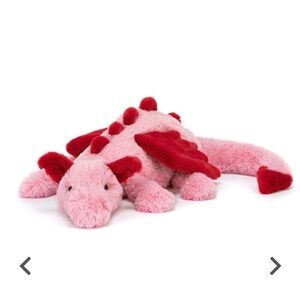 Jellycat Pink and Red Dragon Plush